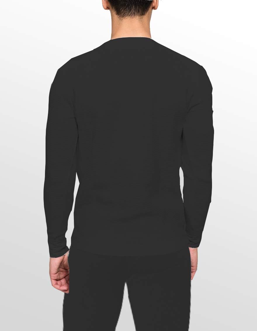 Men’s Cotton Thermal Underwear Set Shirt Pants Long Johns - Image 2