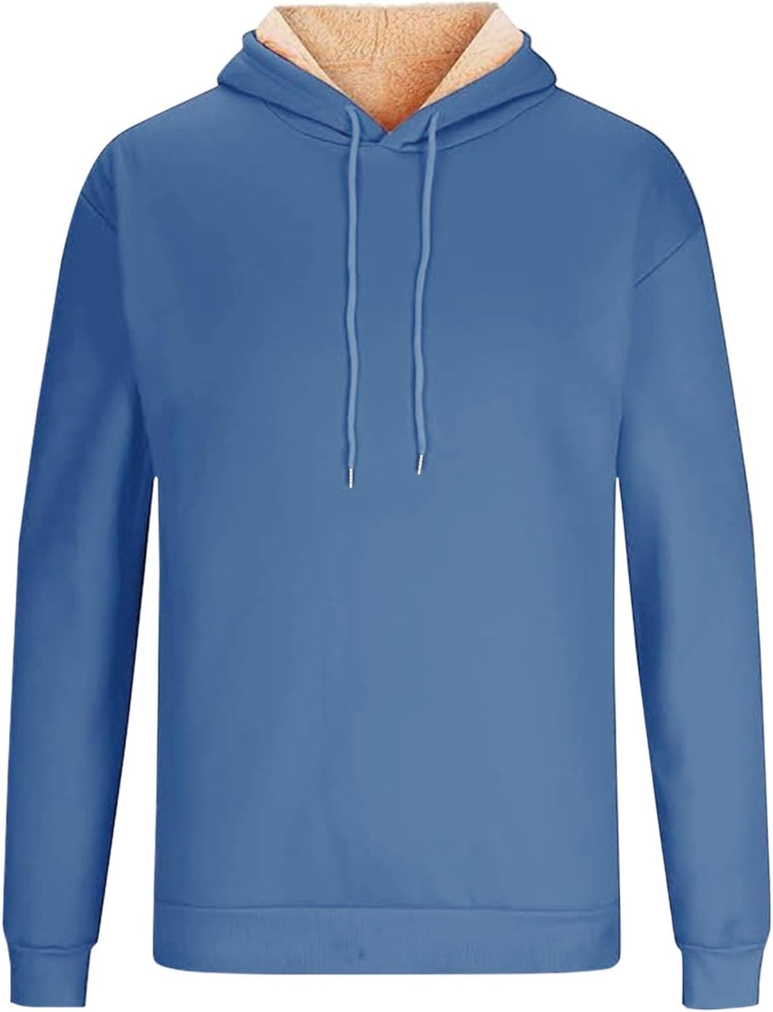 Hoodies for Men Long Sleeve Fleece Lined Heavyweight Hoodie Thick Thermal Pullover Warm Hooded Sweatshirt Winter Clothes - Image 2
