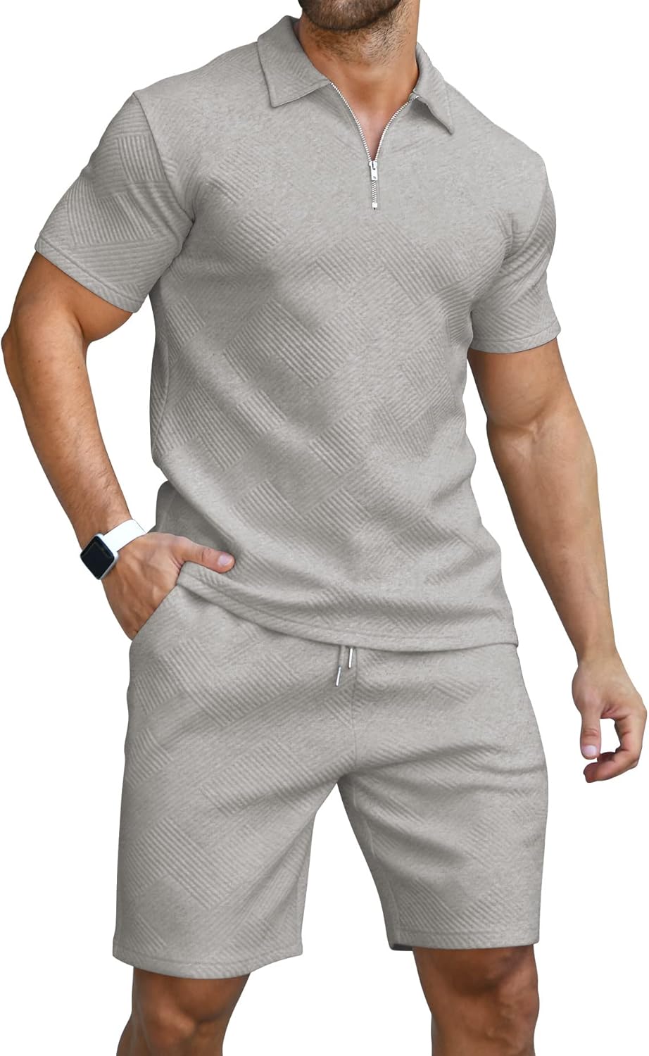 Men Polo Shirt and Shorts Set Summer Outfits Fashion Casual Short Sleeve Suit for Men 2 Piece Tracksuit