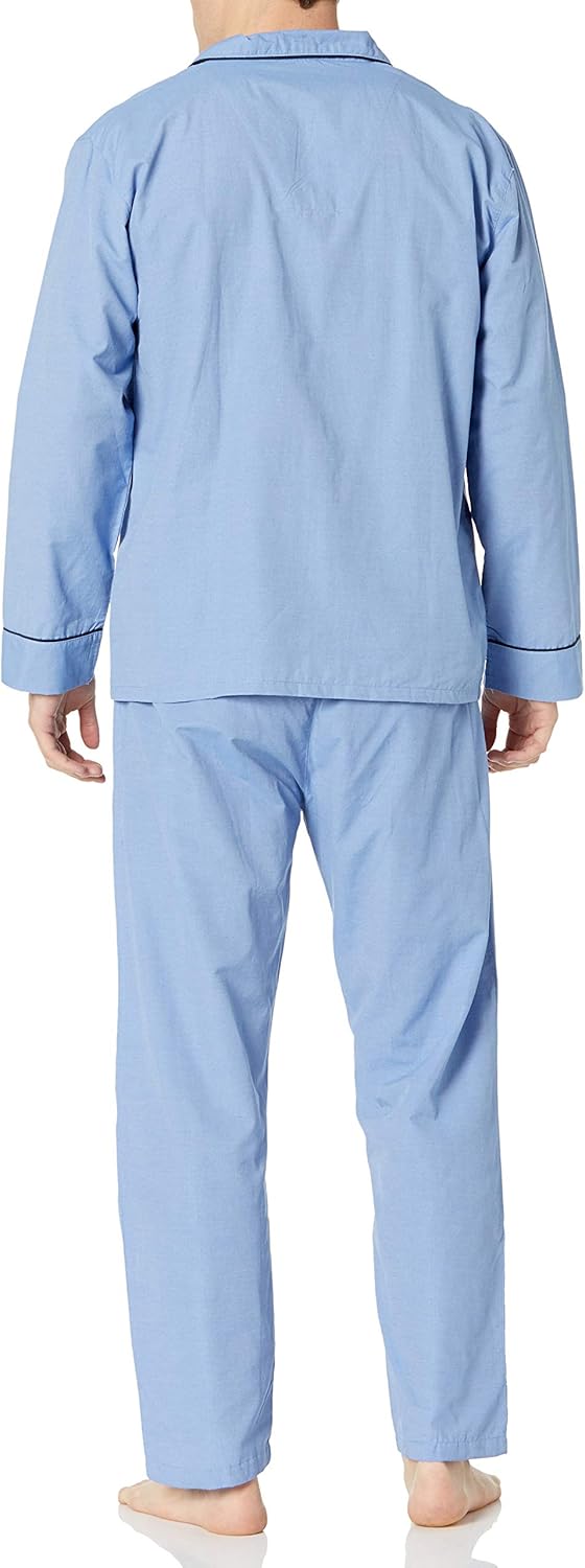 Men Long Sleeve Plain Weave Pajama Set - Image 2